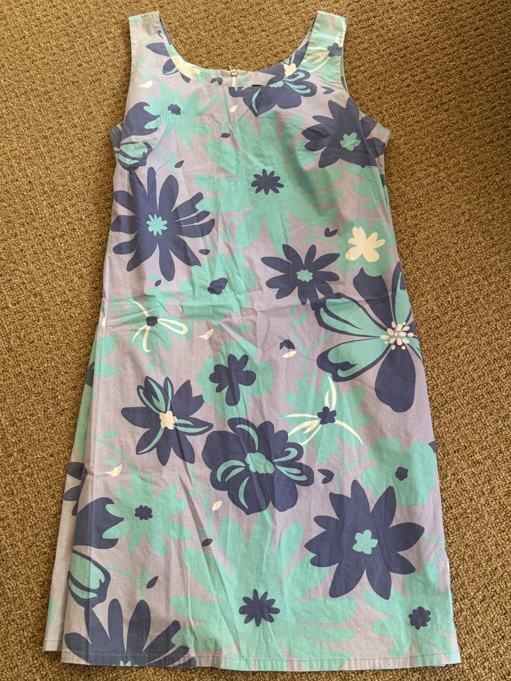 Vintage 1990s Sun Moda Resortwear Tropical Cotton Shift Dress